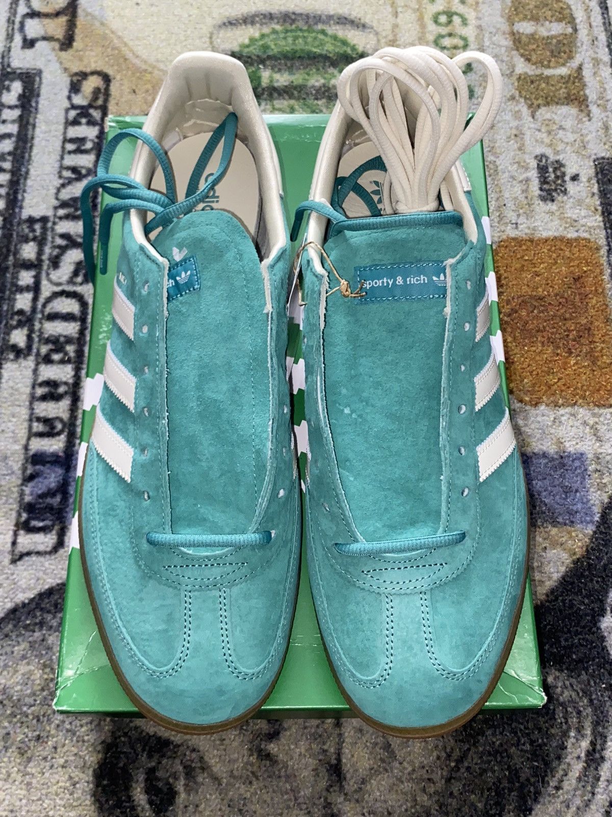 Adidas × Sporty & Rich Adidas Handball Spezial Sporty & Rich Green Size US 13 / EU 46 - 3 Thumbnail