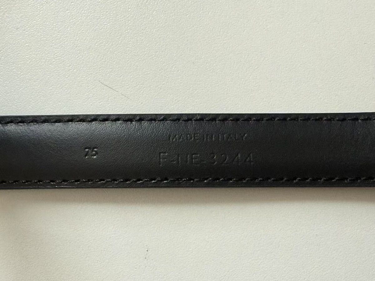 Celine CELINE Triomphe Leather Belt Black 75cm Size ONE SIZE - 5 Thumbnail