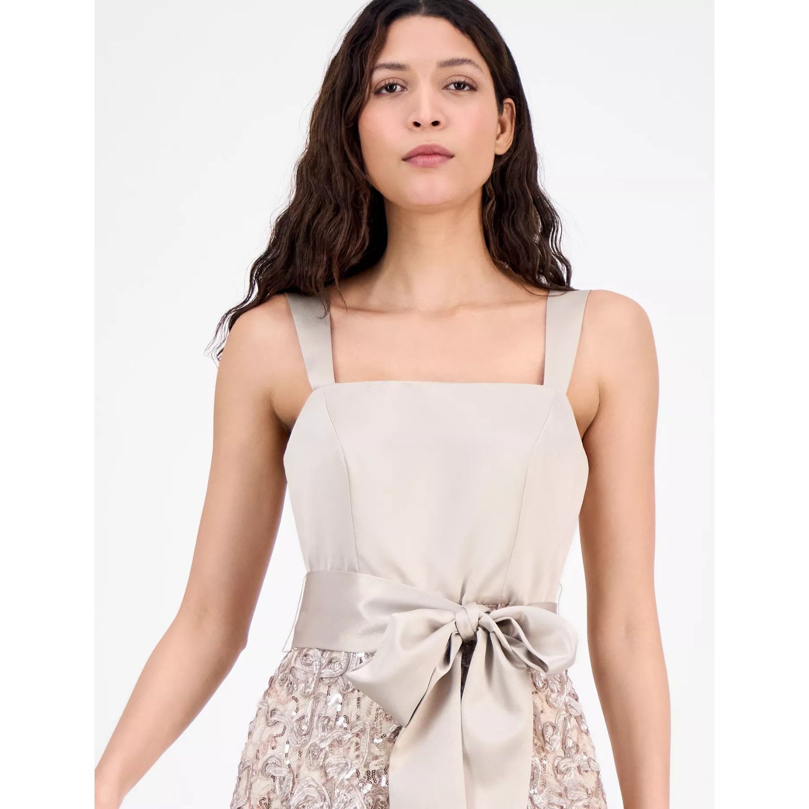 Other Tahari Asl Women's Satin & Soutache Sequin MIDI Dress Size S / US 4 / IT 40 - 3 Thumbnail