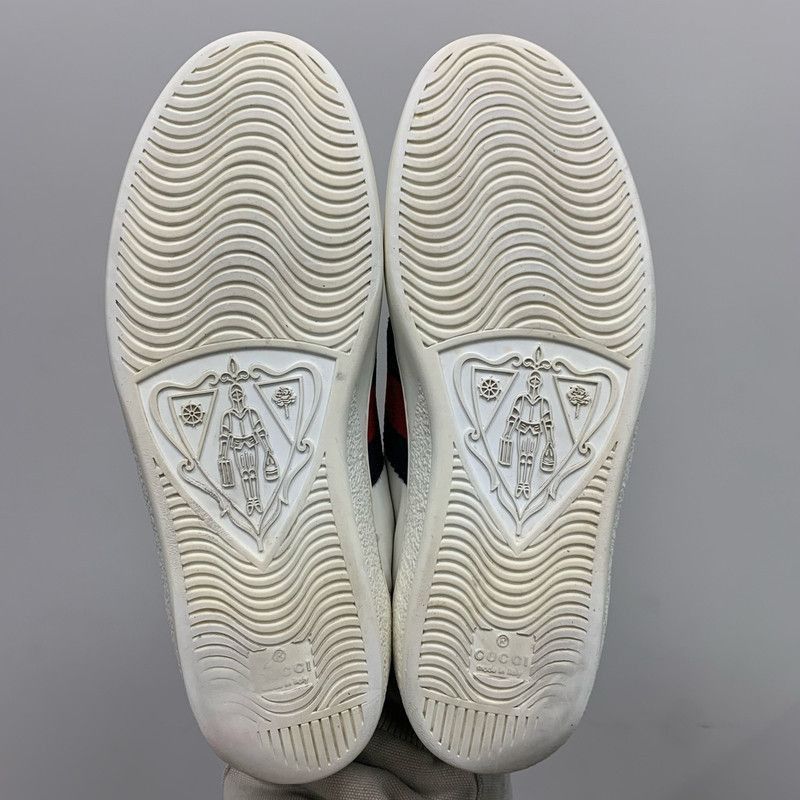 Gucci Gucci Ace Leather Sneakers with Embroidery -2508 Size US 8 / EU 41 - 4 Thumbnail