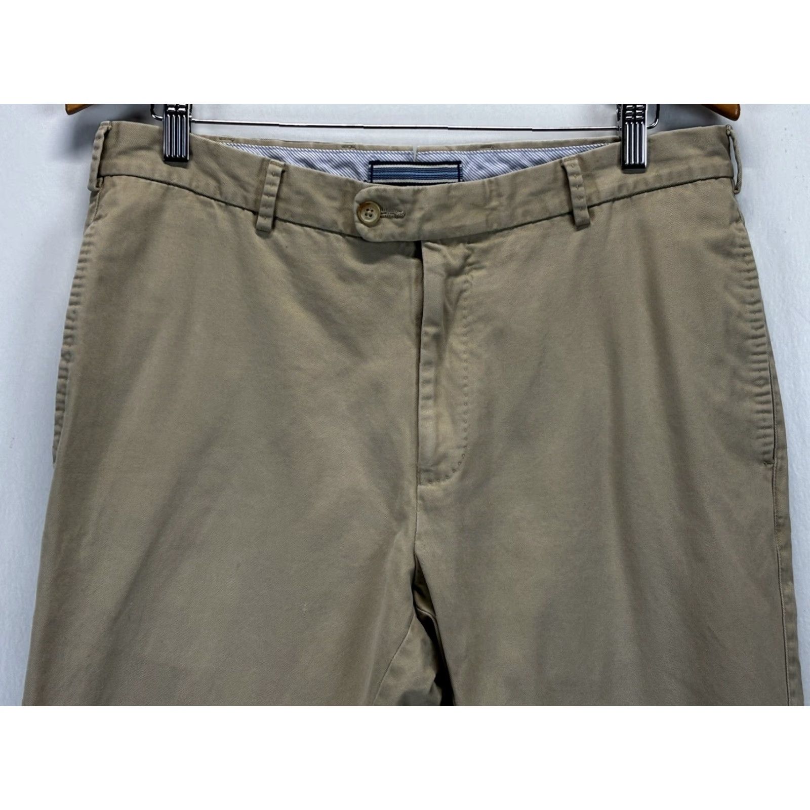 Peter Millar VINTAGE? No — Peter Millar Chino Pants Men 34x29 Flat Front Golf Preppy Tan Cotton GUC Size US 34 / EU 50 - 2 Thumbnail