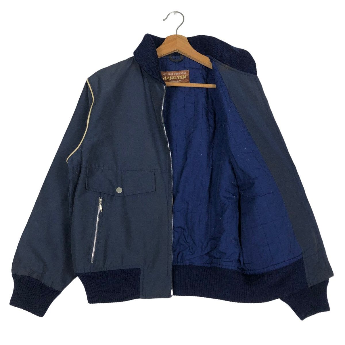 Japanese Brand 🔥VINTAGE BOMBER JACKET MA-1 DESIGN HANG TEN ISSEY MIYAKE Size US M / EU 48-50 / 2 - 10 Thumbnail