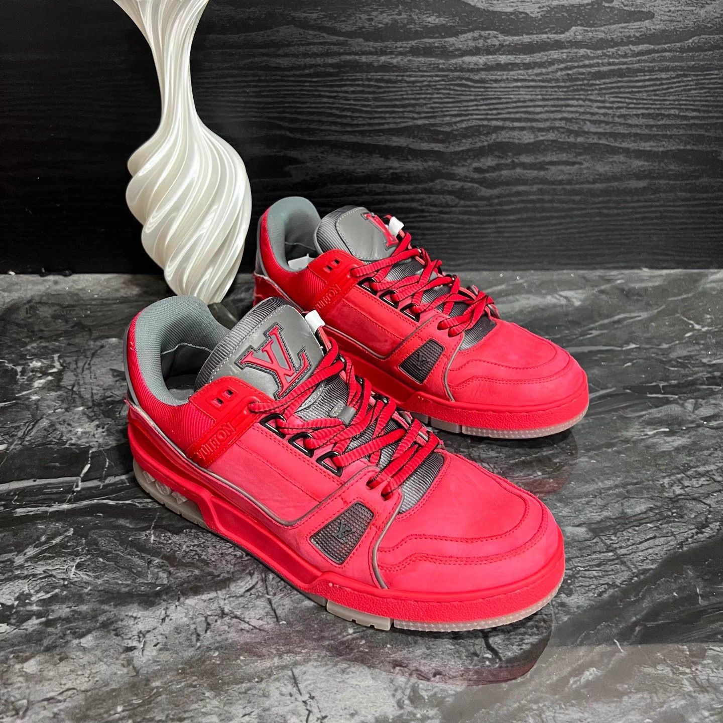Louis Vuitton Red Lobster Trainer 39.5 95 New Size US 6.5 / EU 39-40 - 3 Thumbnail