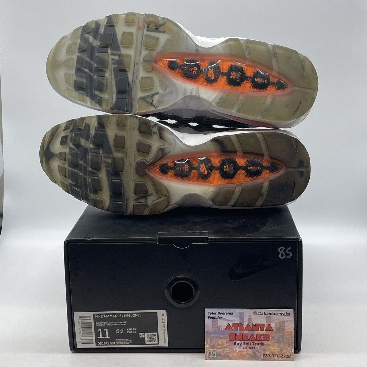 Nike Kim jones x air max 95 total orange Size US 11 / EU 44 - 7 Thumbnail