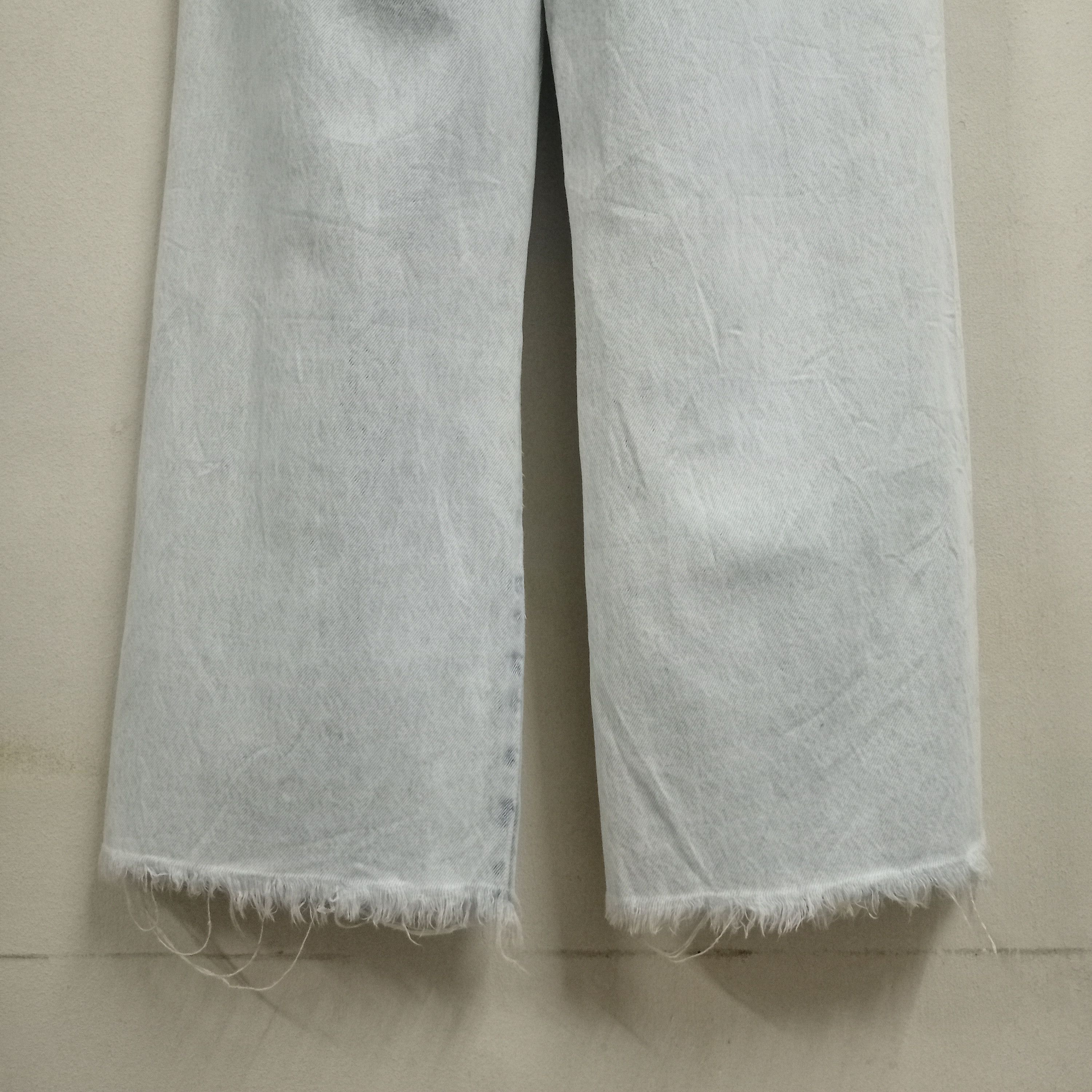 Zara Vintage Zara High Rise Ripped Baggy Flare Jeans Size 25" / US 0 / IT 36 - 6 Thumbnail
