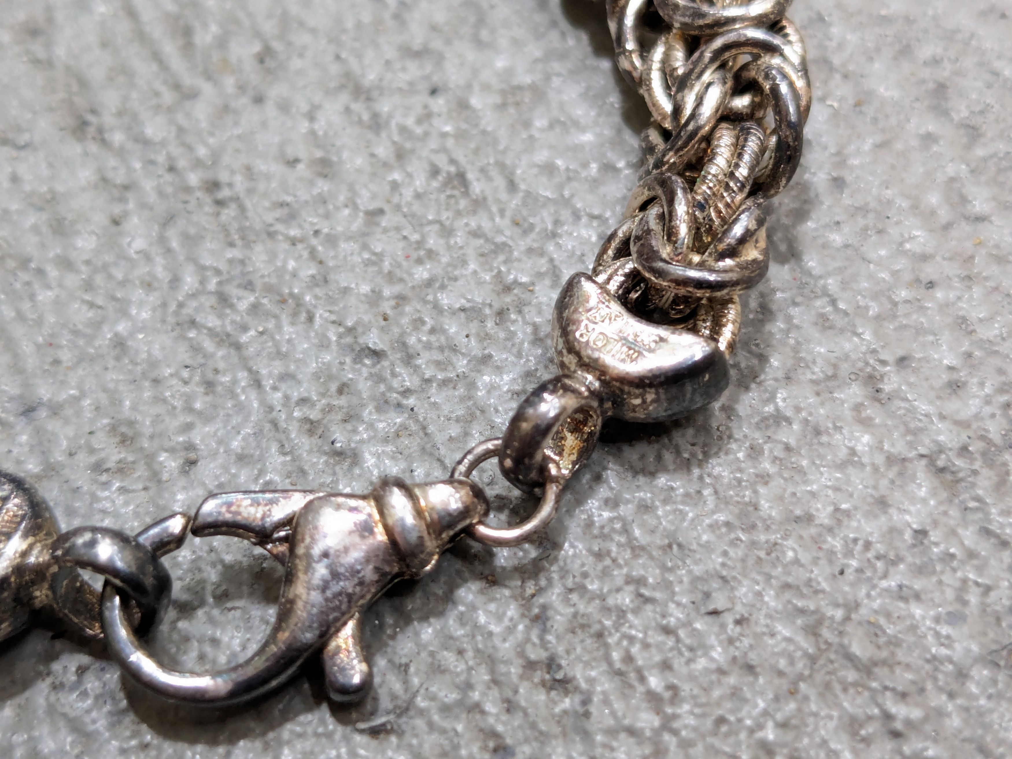 Other Vintage Sterling Silver Bracelet Byzantine 7" Link 90s Italy Size ONE SIZE - 3 Thumbnail