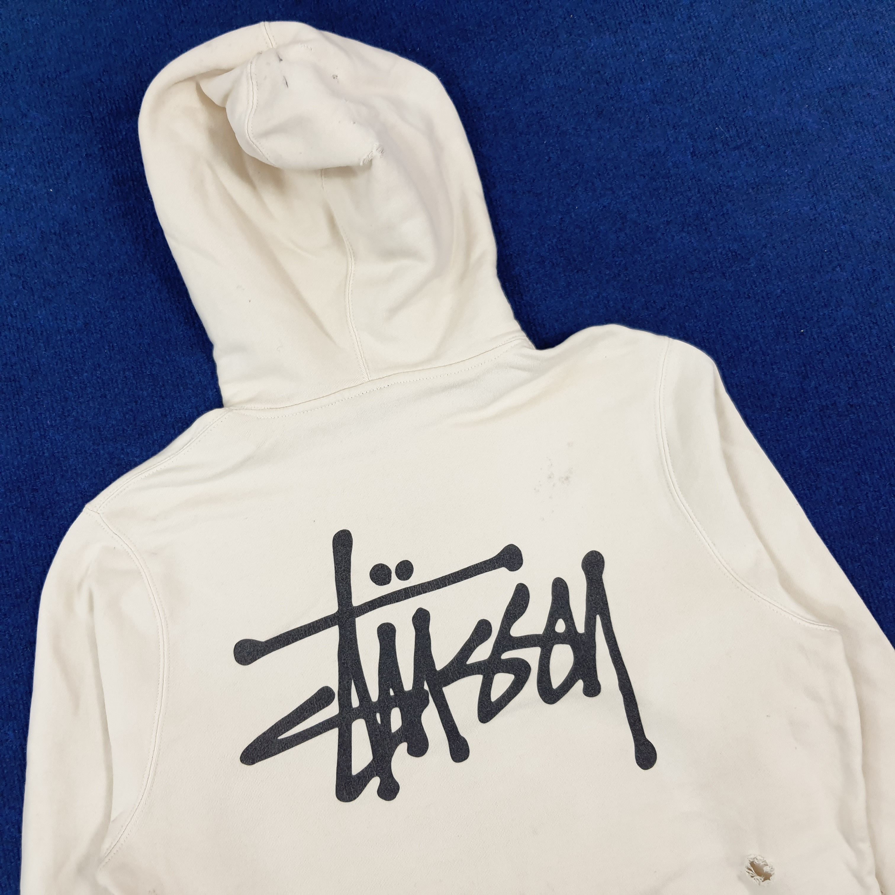 Stussy × Vintage Vintage Stussy Streetwear Hoodie Distressed Size US M / EU 48-50 / 2 - 2 Thumbnail