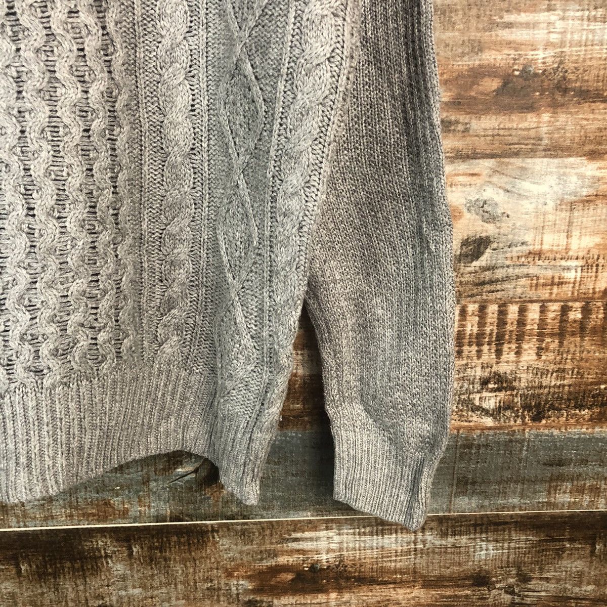 Homespun Knitwear × Uniqlo Uniqlo japan Grey cable Knitwear #A2014 Size US M / EU 48-50 / 2 - 8 Thumbnail