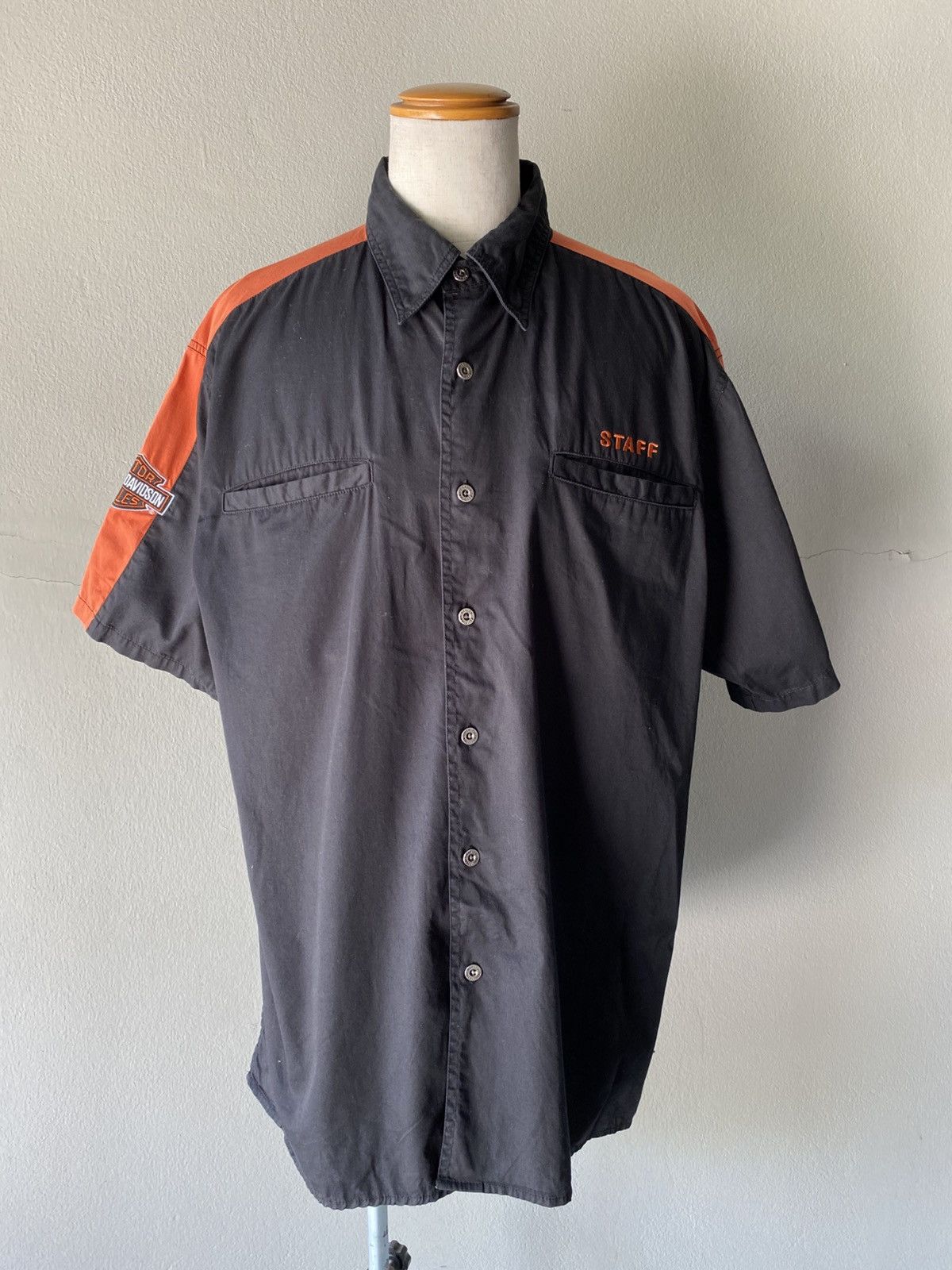 Harley Davidson Harley Davidson Black & Orange Staff Shirt Size US XL / EU 56 / 4 - 3 Thumbnail