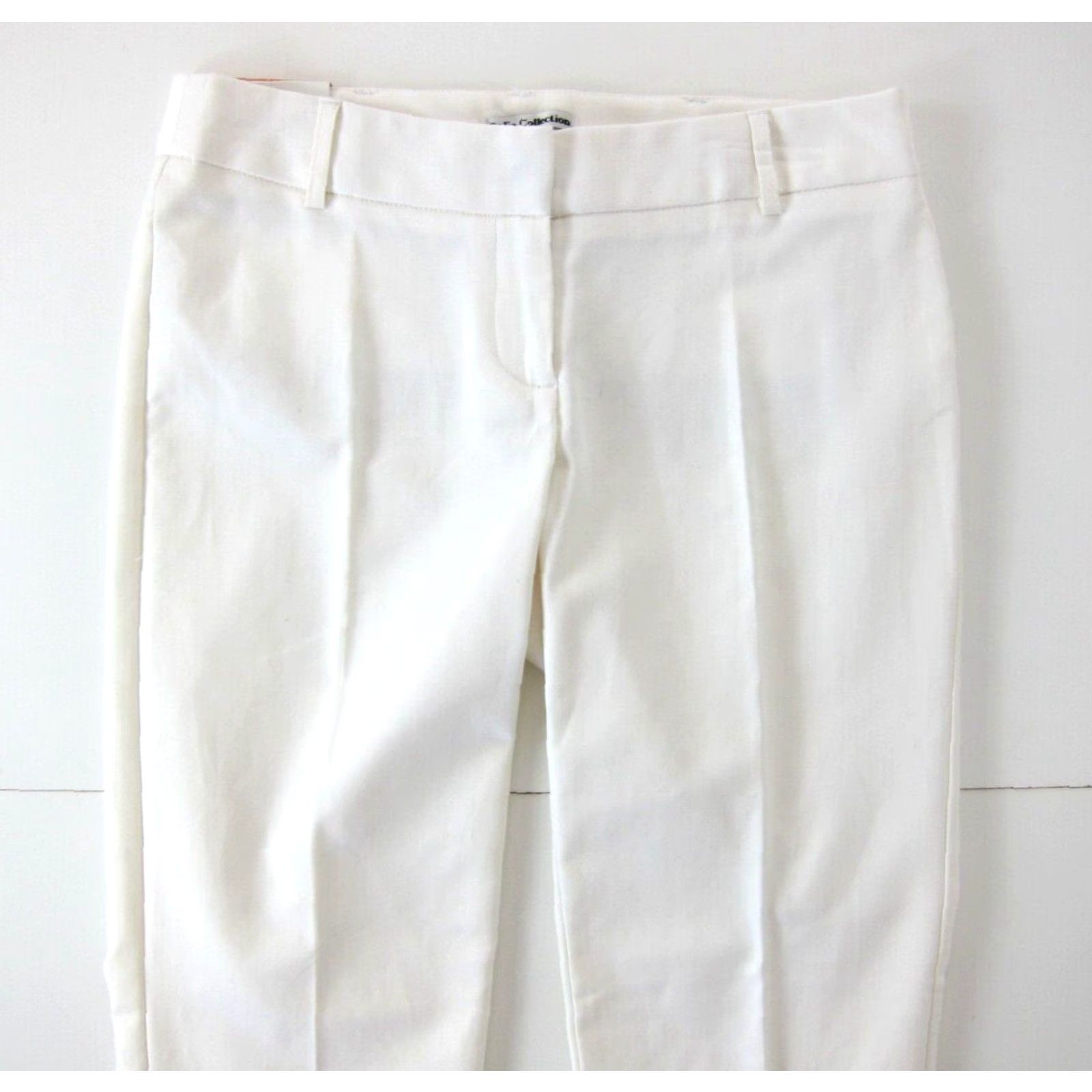 Vintage NWT Dalia Collection White Stretch Very Slim Low Rise City Fit Crop Pant Size 4 Size 27" / US 4 / IT 40 - 7 Thumbnail