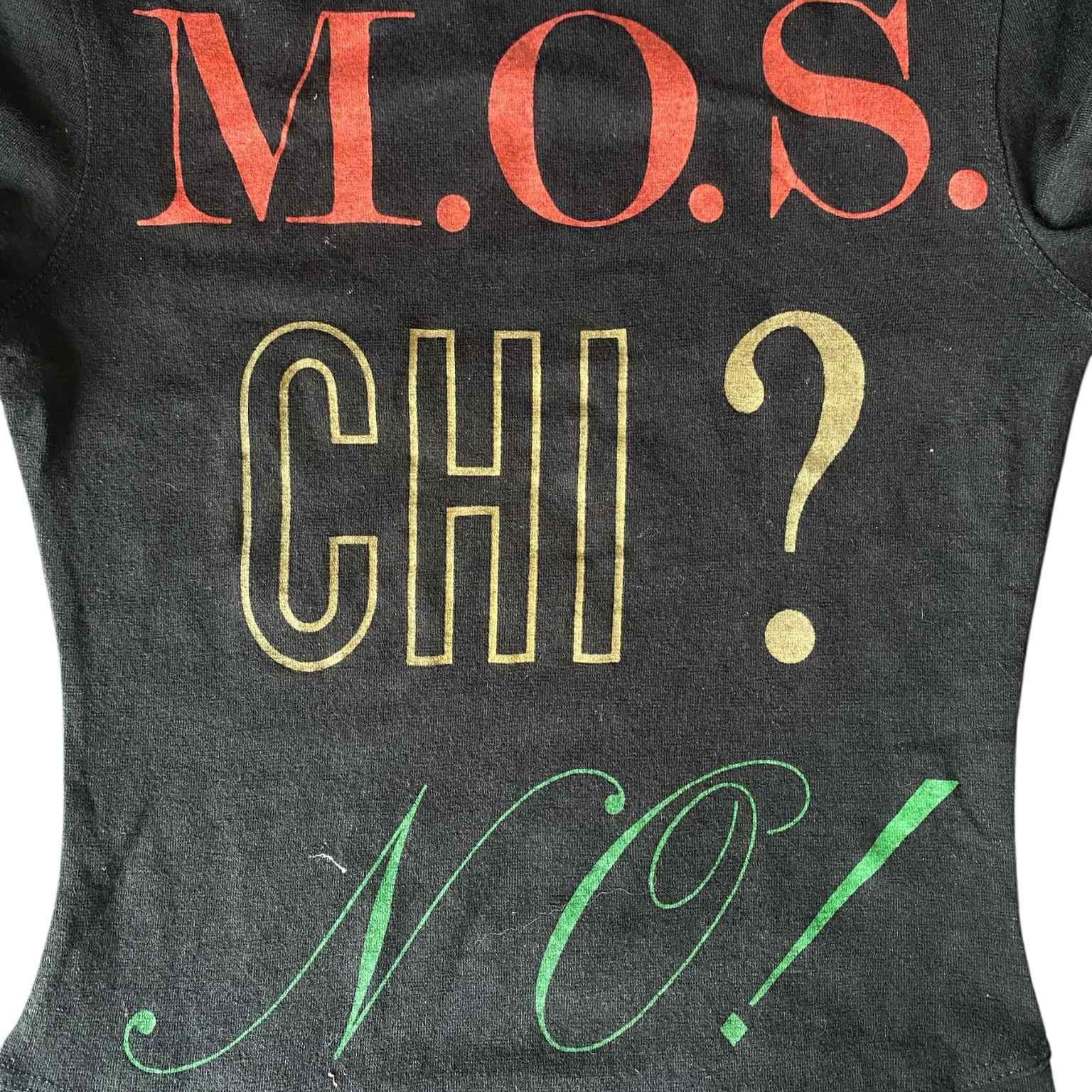 Moschino Vintage '90s Black Logo Printed Bodycon Dress Size M / US 6-8 / IT 42-44 - 7 Thumbnail