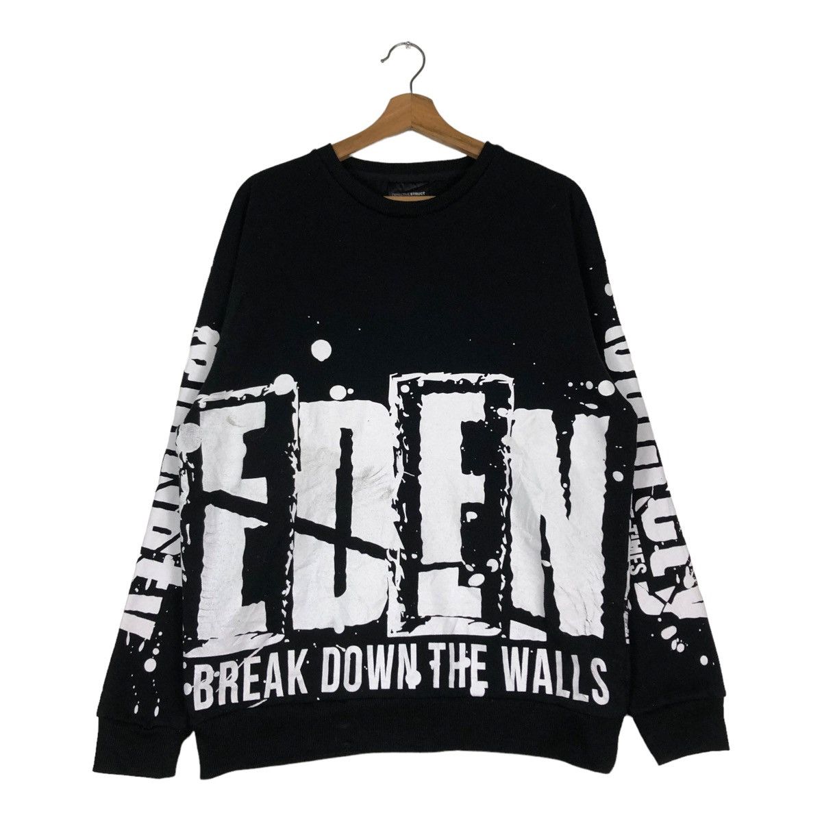 Japanese Brand 🔥VINTAGE SWEATSHIRT DEFECTIVE STRUCT PUNK DESIGN OVERPRINT Size US L / EU 52-54 / 3 - 1 Thumbnail