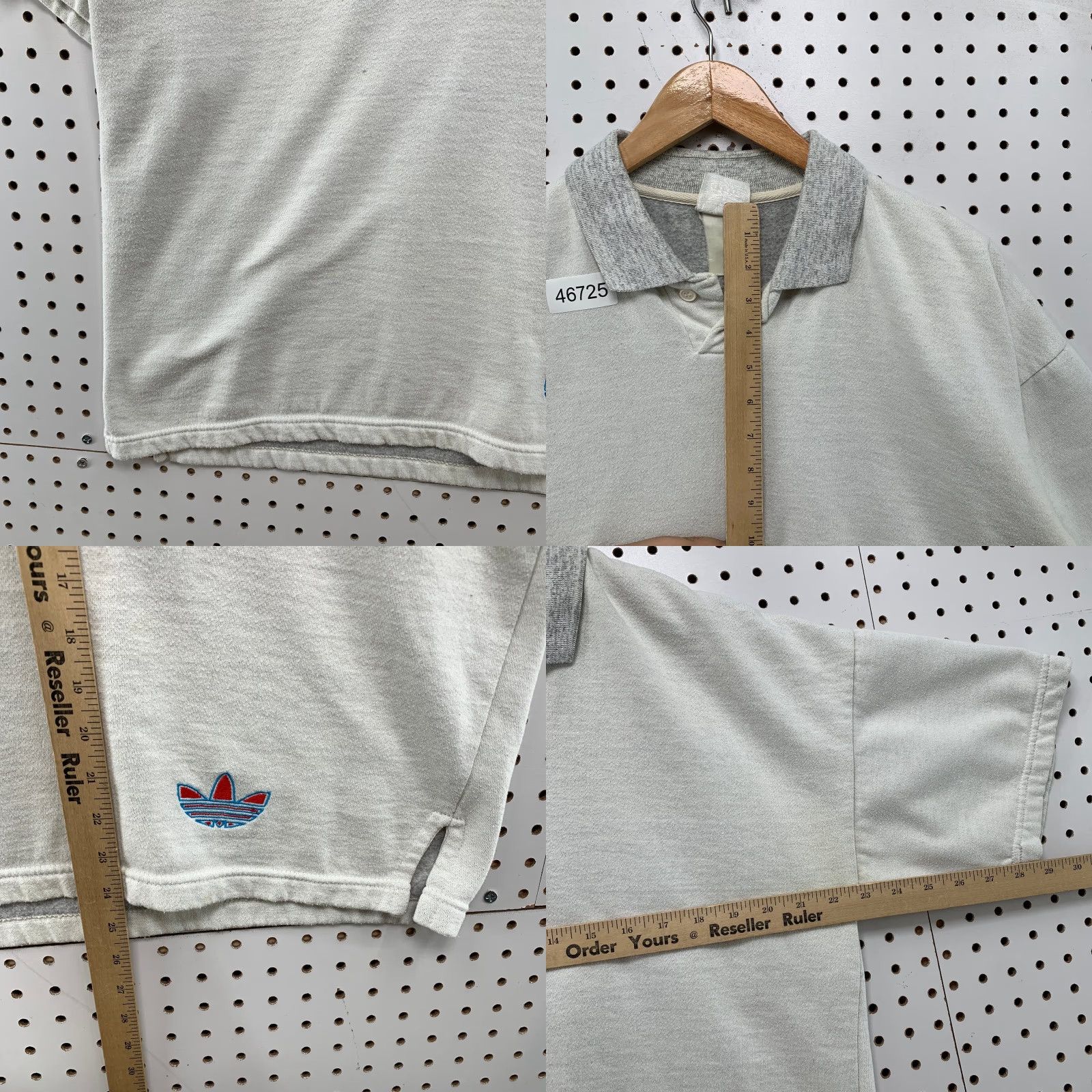 Adidas VINTAGE adidas Polo Shirt Mens L Gray Fleece Short Sleeve Collared Polo - Men Sports 60s 70s 80s - Golf Mens Size US L / EU 52-54 / 3 - 8 Thumbnail