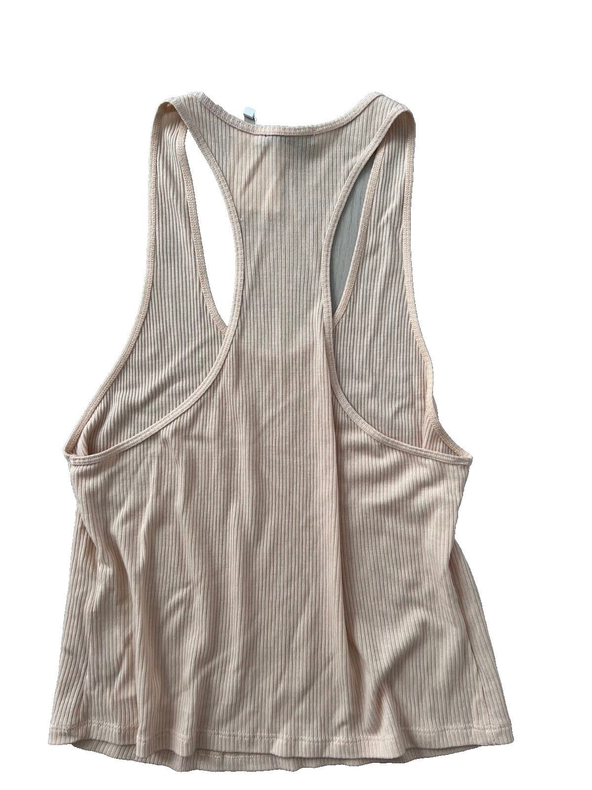 Zara Zara Racer Relaxed Rib Tank Light Peach ( L ) Size L / US 10 / IT 46 - 2 Thumbnail
