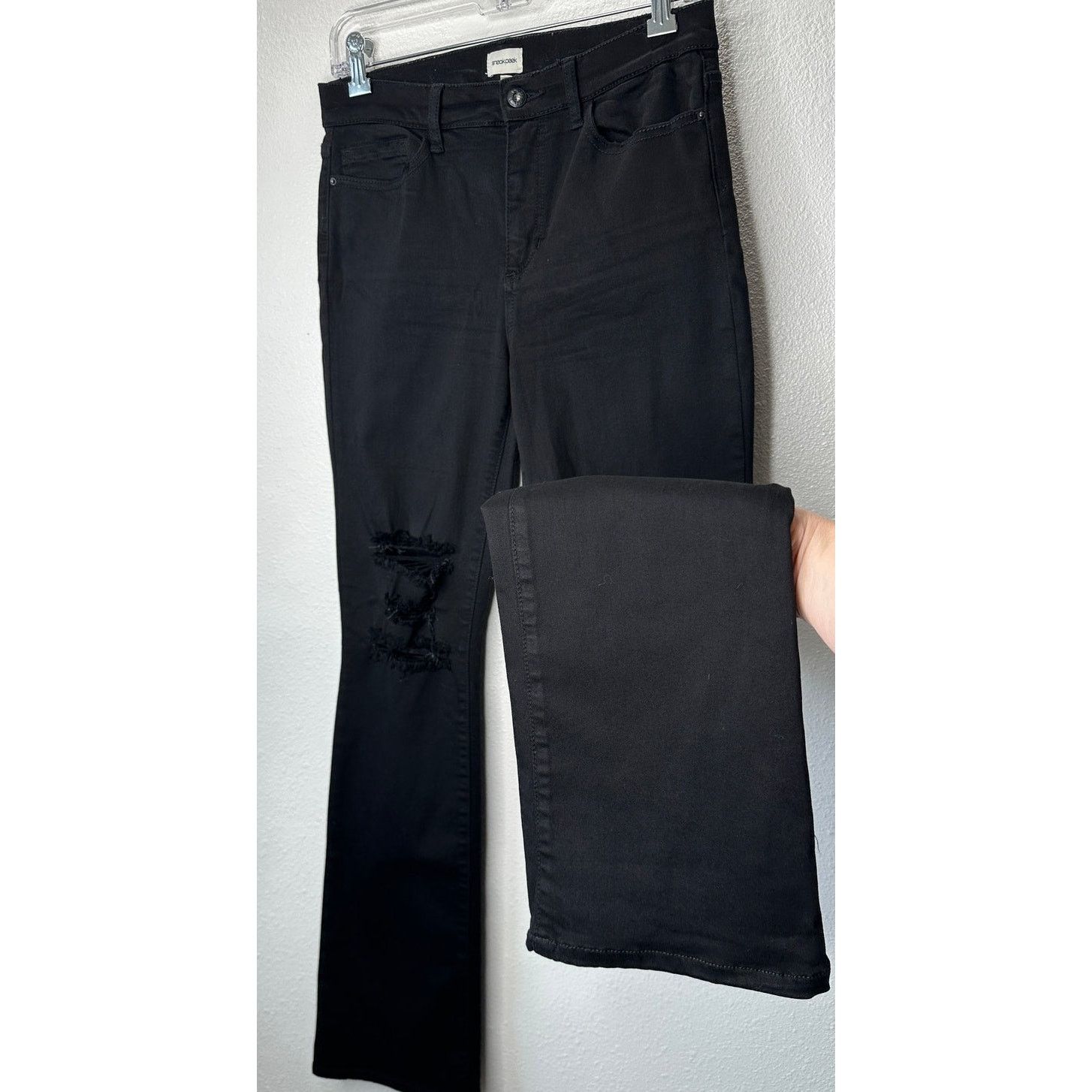 Other Sneak Peak Black Distressed Knee Bootcut Jeans 29 Size 29" - 1 Thumbnail