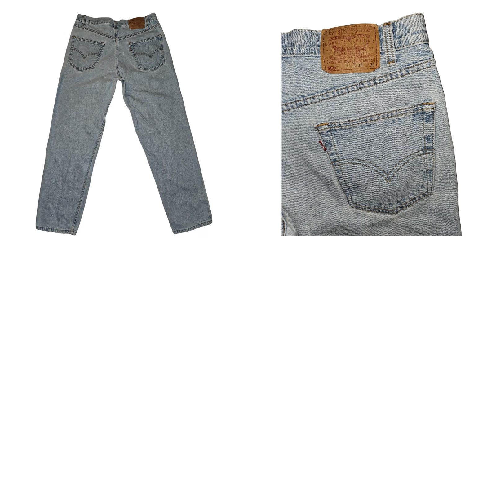 Levi's VINTAGE Levi'S Jeans Mens 34 Blue 34x30 Men Relaxed Fit Straight Y2K Size US 34 / EU 50 - 8 Thumbnail