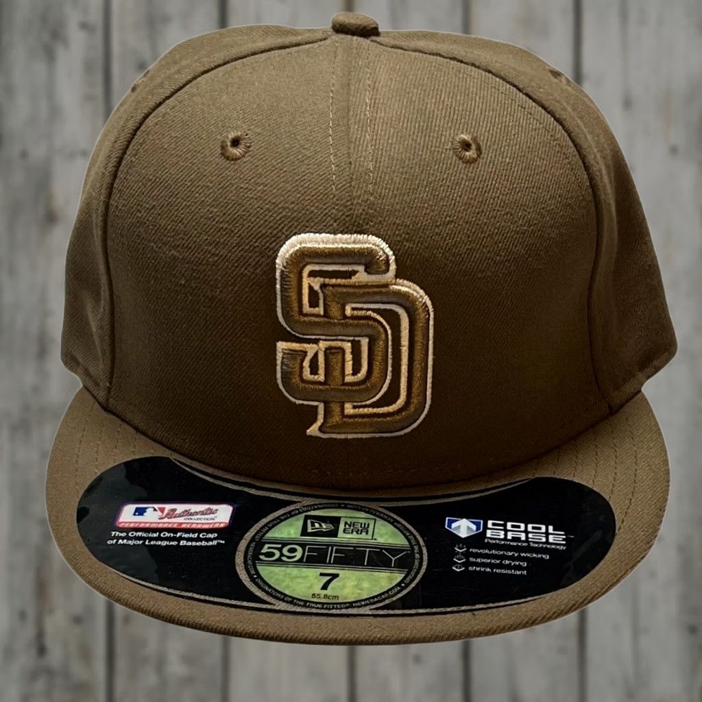New Era New Era San Diego Padres Hat Mens 7 Brown 59FIFTY Fitted MLB Authentic On-Field Size ONE SIZE - 1 Thumbnail