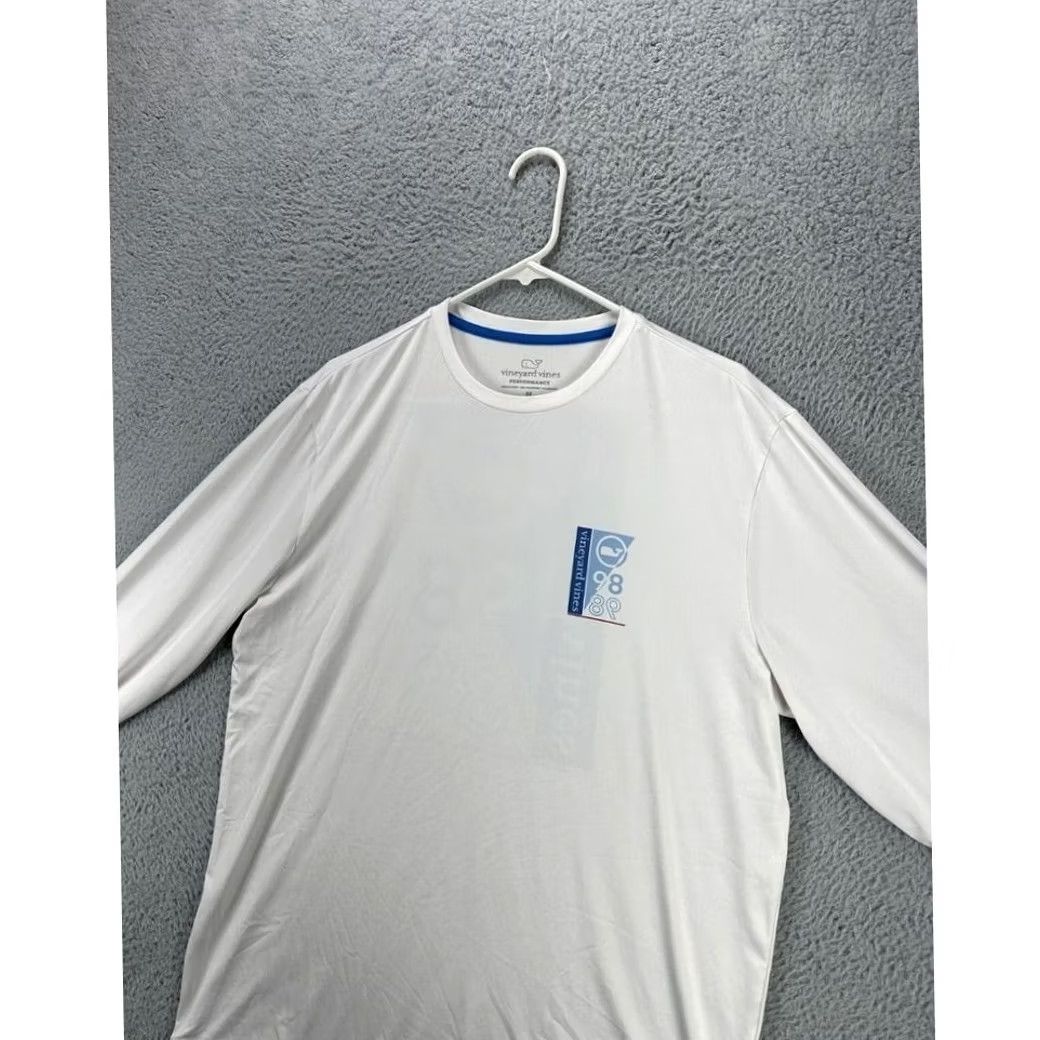 Vineyard Vines Vineyard Vines Shirt Mens Medium White Graphic VV 98 Sailing Performance Size US M / EU 48-50 / 2 - 7 Thumbnail