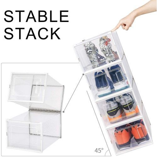 Designer × Homemade Storage Shoe Box; Foldable Clear Sneaker Display Box; Stacka Size US L / EU 52-54 / 3 - 5 Thumbnail