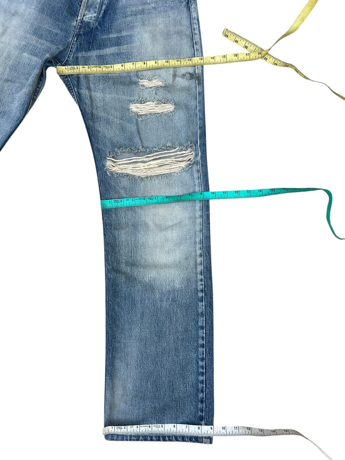 Japanese Brand SUB-AGE. Japan Distressed Rips Denim Jeans Size US 33 - 3 Thumbnail