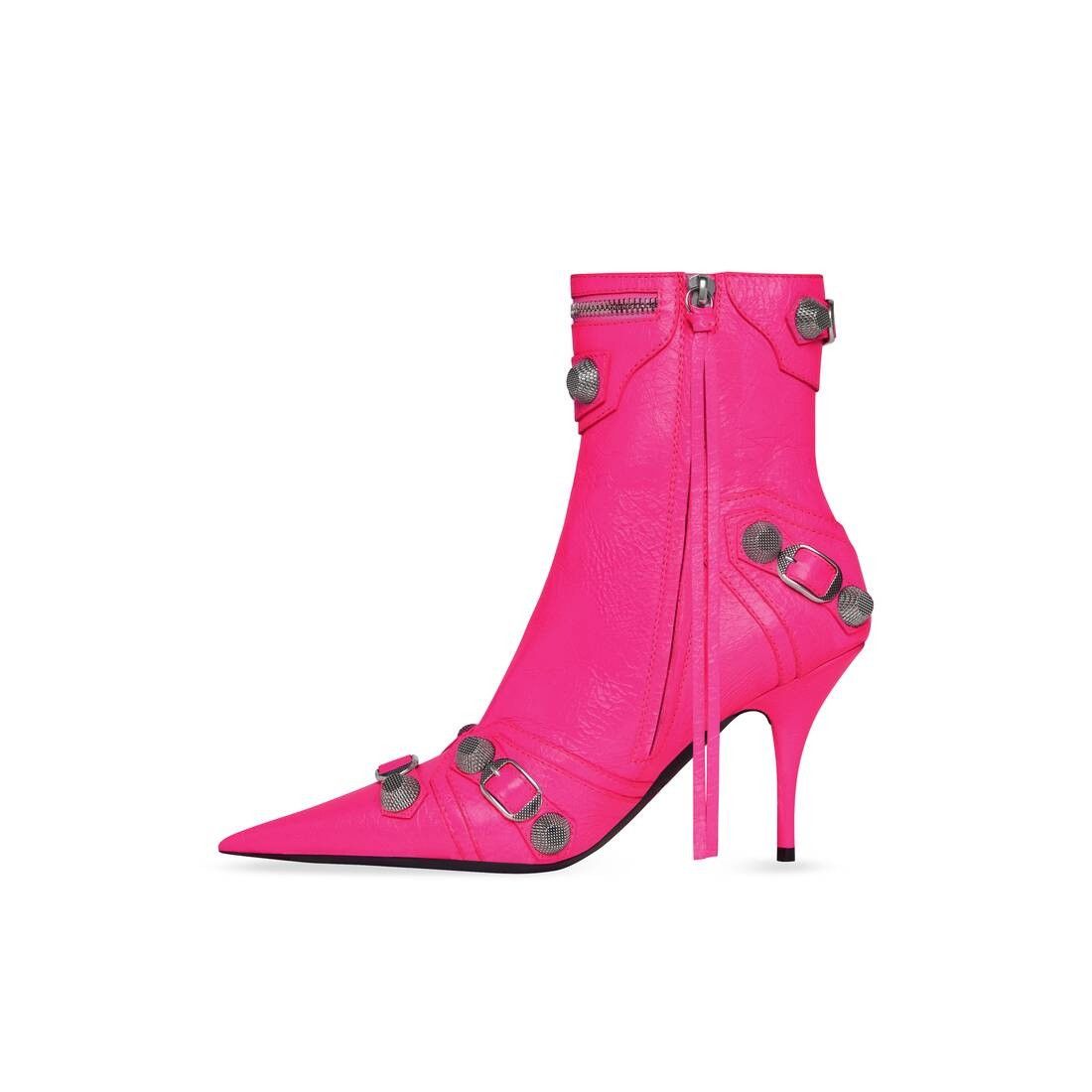 Balenciaga o1bcso1str0625 Cagole 90mm Booties in Fluo Pink Size US 8 / IT 38 - 4 Thumbnail