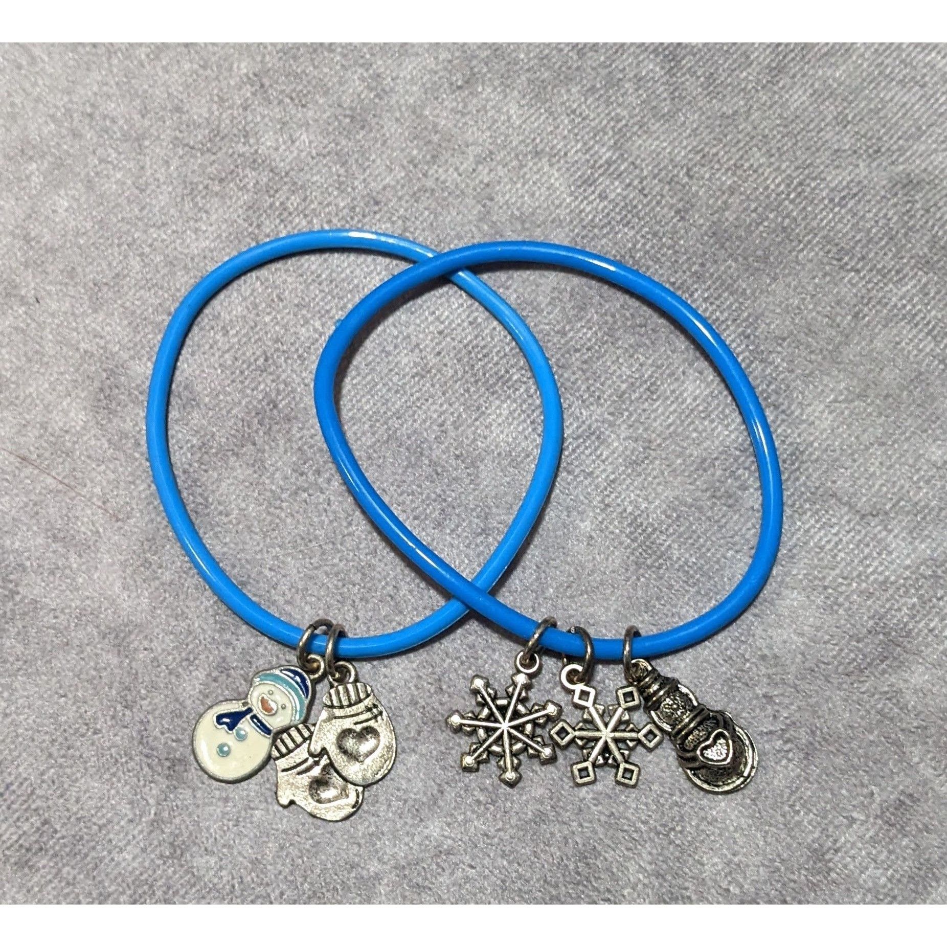 Other Blue And Silver Holiday Charm Bracelets (2) Size ONE SIZE - 3 Thumbnail