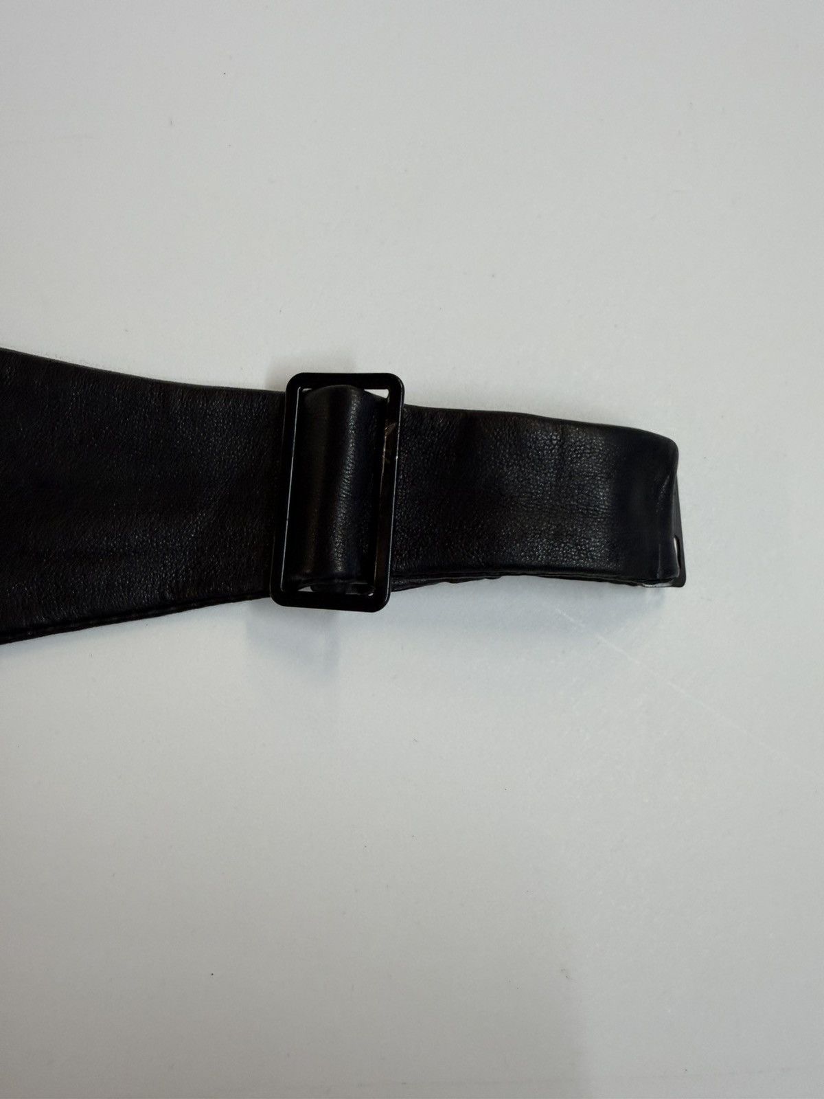 Saint Laurent Paris Saint Laurent Paris — Black Leather Wide Cummerbund Belt Size ONE SIZE - 7 Thumbnail