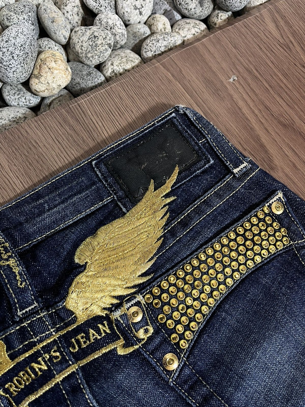 Robins Jeans Robins Jeans Y2K gold studded wing emboirdery Size US 27 - 8 Thumbnail