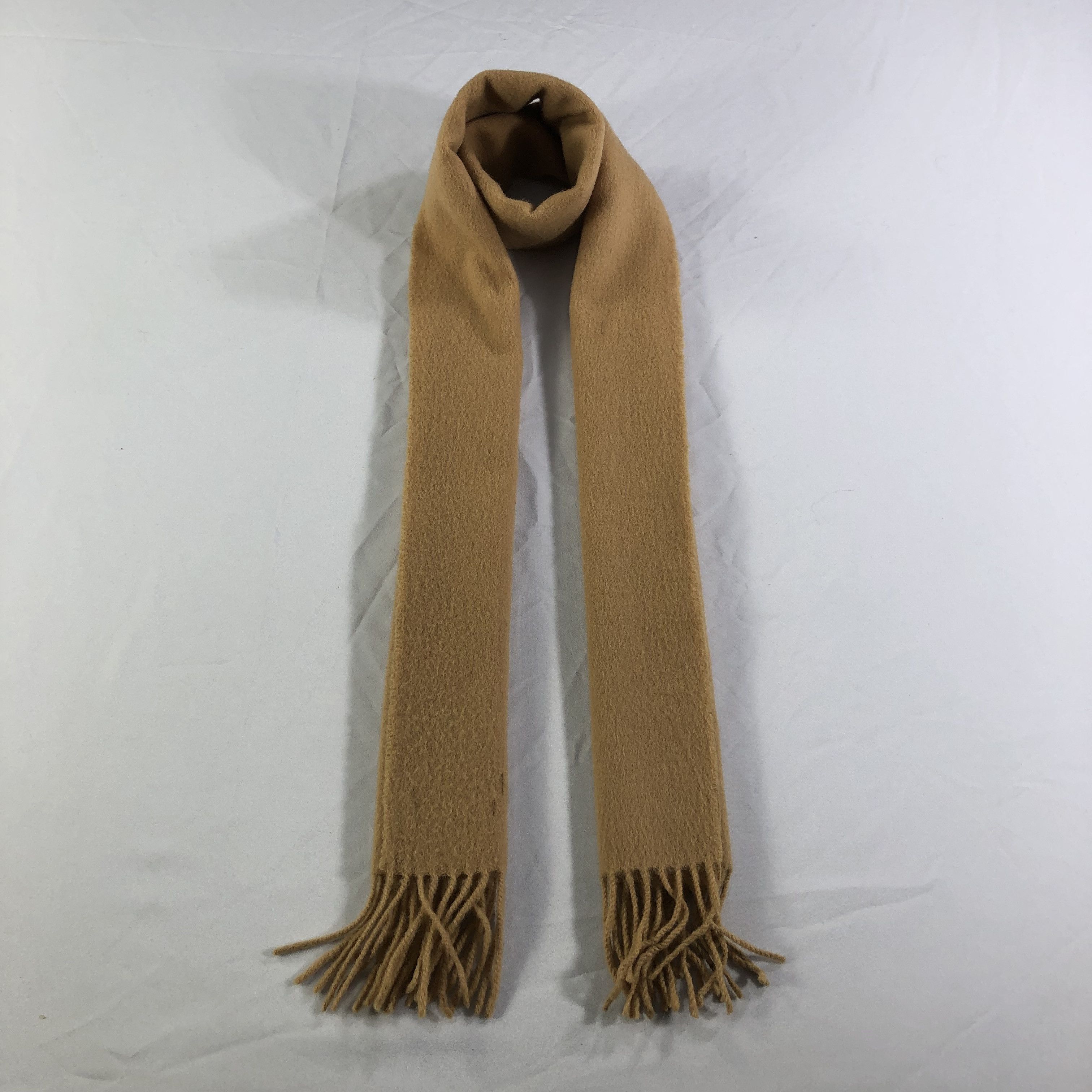 Polo Ralph Lauren Polo Ralph Lauren Tan Wool Scarf Muffler V1578 Size ONE SIZE - 1 Thumbnail