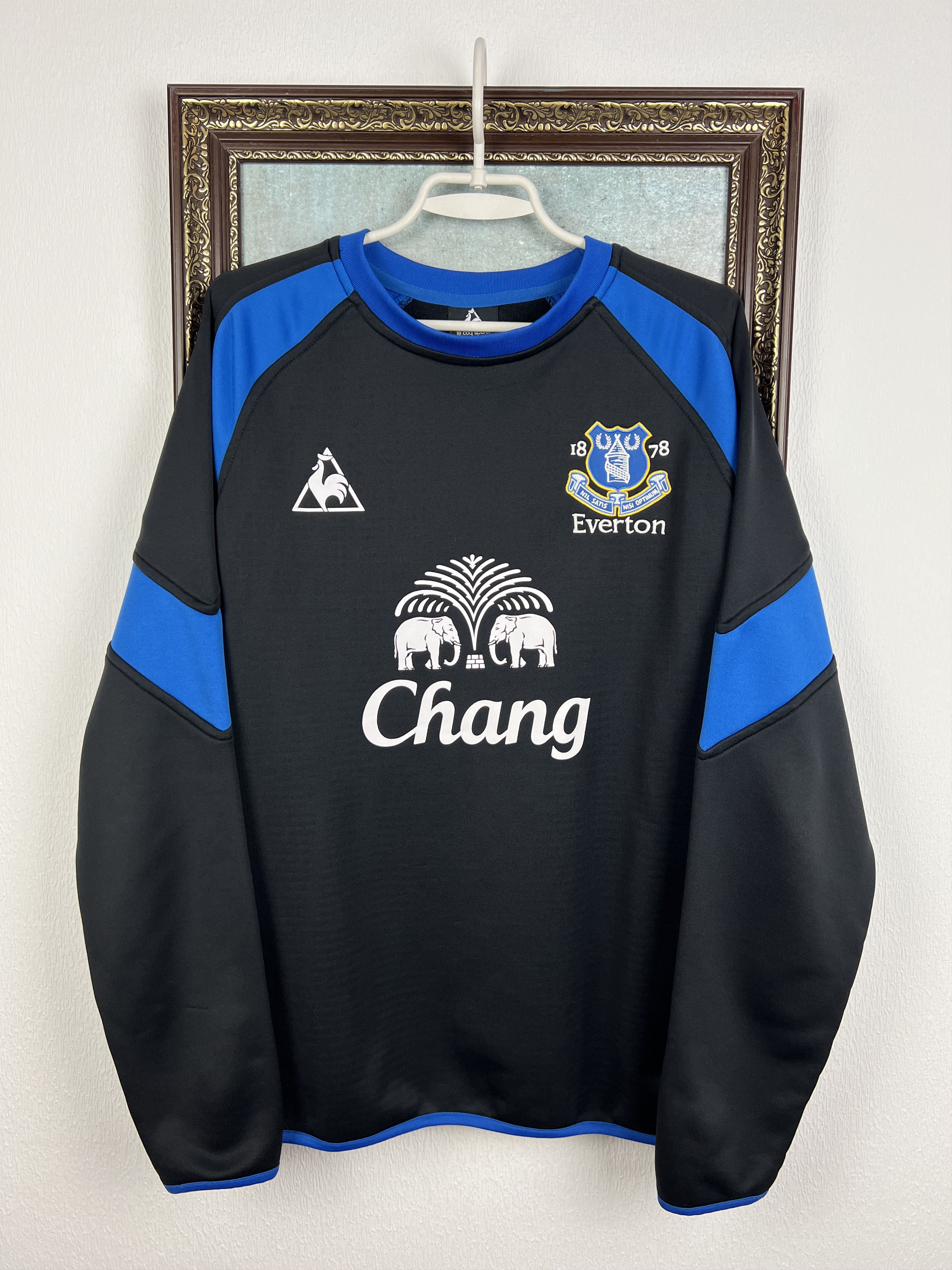 Le Coq Sportif Vintage Everton Football Sweatshirt Soccer Crewneck Track Size US L / EU 52-54 / 3 - 1 Thumbnail