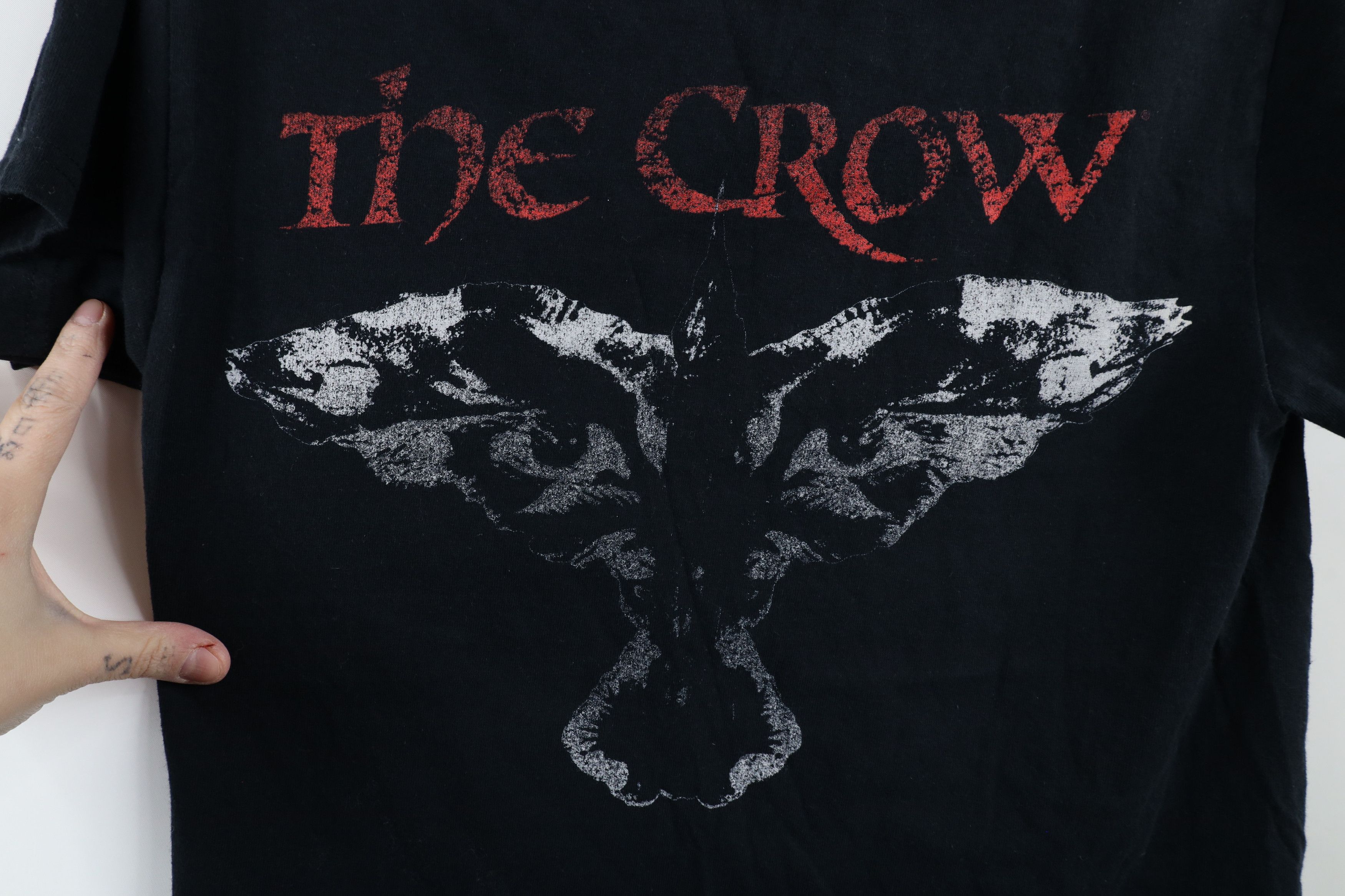 Vintage Retro Y2K The Crow Movie Believe In Angels T-Shirt Black Size S / US 4 / IT 40 - 6 Thumbnail