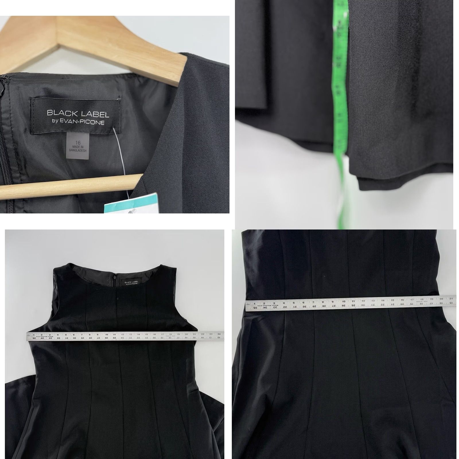 Evan Picone Evan Picone Black Label Dress Sz 16 Black A line Career Wardrobe Staple NWT Size XXL / US 16-18 / IT 52-54 - 8 Thumbnail