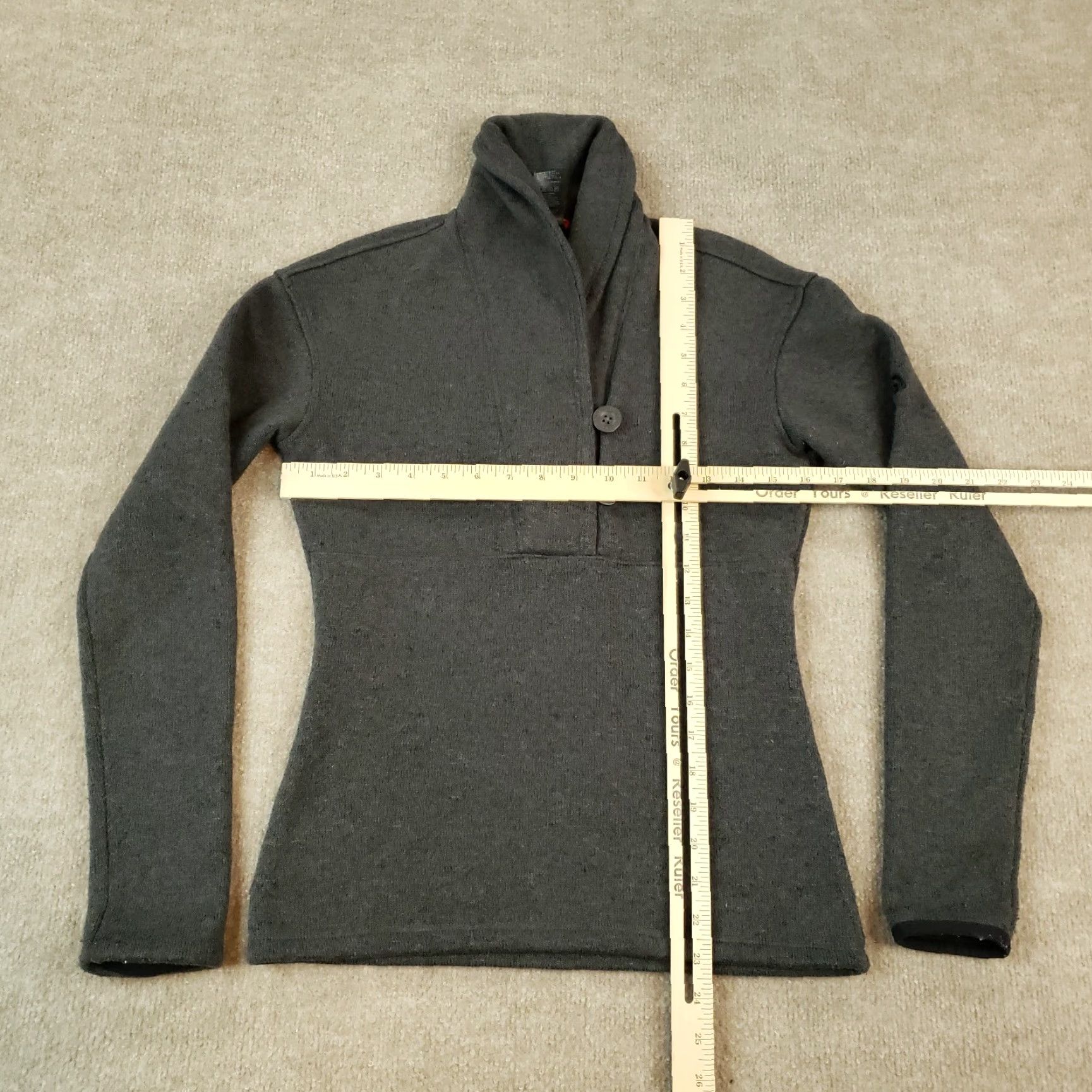 The North Face The North Face Womens Gray Sweatshirt Extra Small XL Button Fleece Shawl Sweater Size XS / US 0-2 / IT 36-38 - 2 Thumbnail