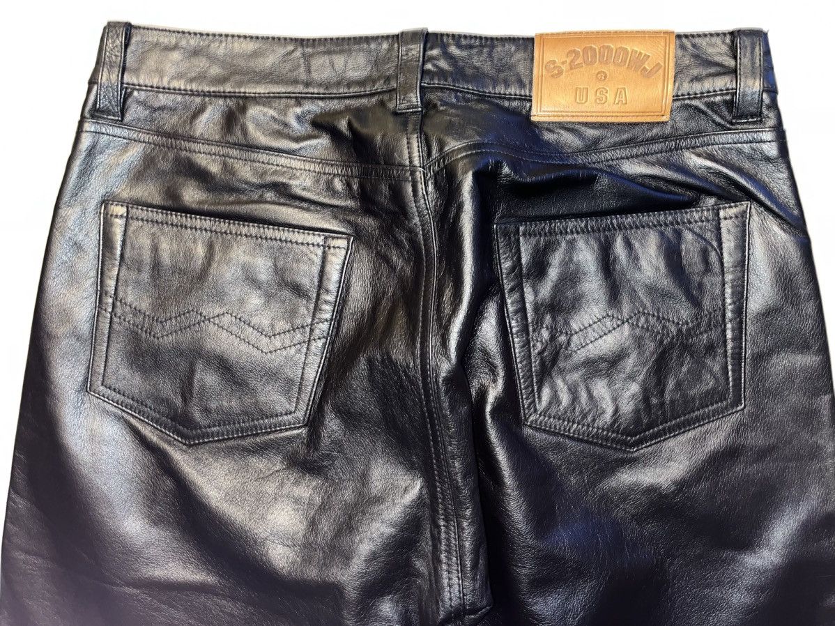 Image of Vintage 90’S Leather Pants in Black, Men's (Size 34)