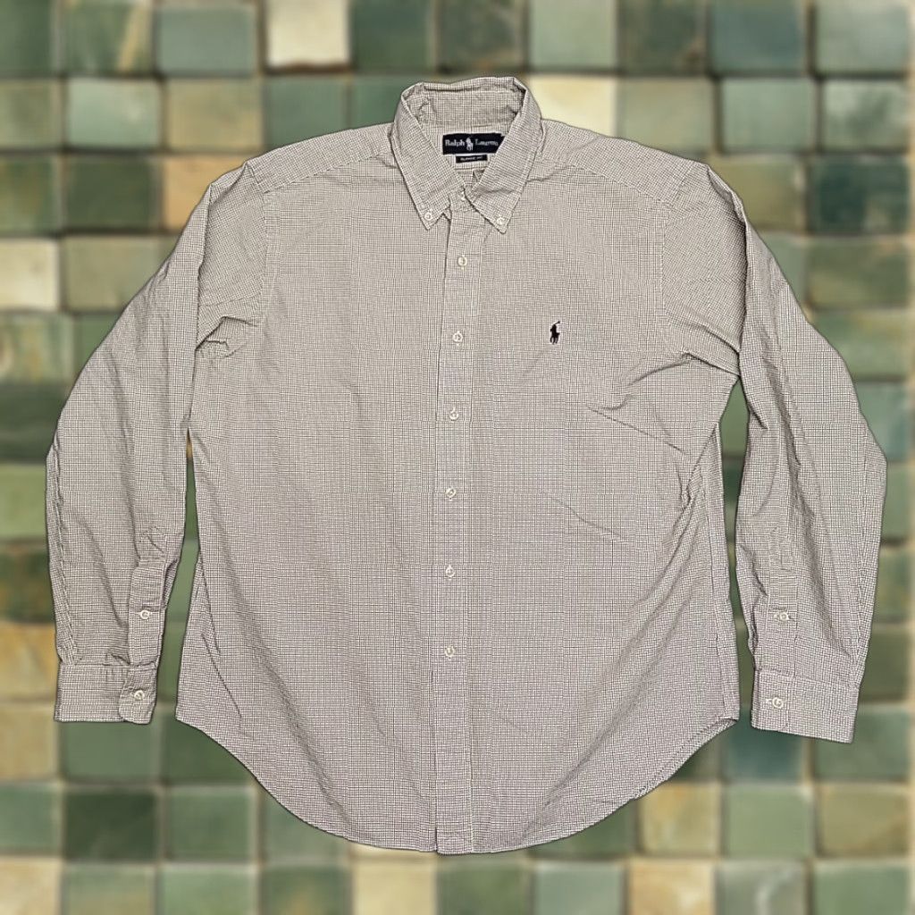 Polo Ralph Lauren Ralph Lauren Shirt Mens Large Black White Check Plaid Long Sleeve Classic Fit Shirt Mens L Black White Check Plaid Classic Fit Size US L / EU 52-54 / 3 - 1 Thumbnail