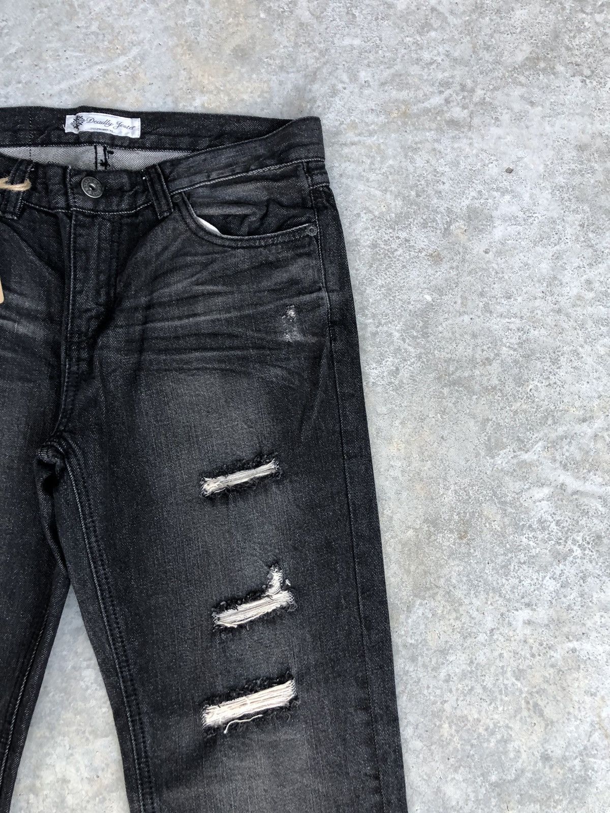 If Six Was Nine Japanese Deadly Flared Jeans Distressed Jeans Size US 33 - 5 Thumbnail
