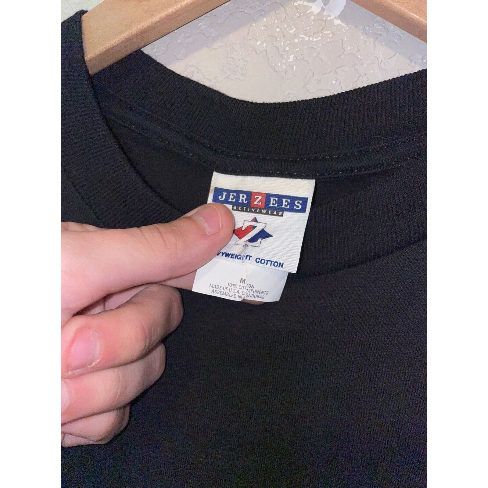 Jerzees Vintage Smoker Shirt Text Black Graphic Tee 90s VTG Medium Size US M / EU 48-50 / 2 - 4 Thumbnail