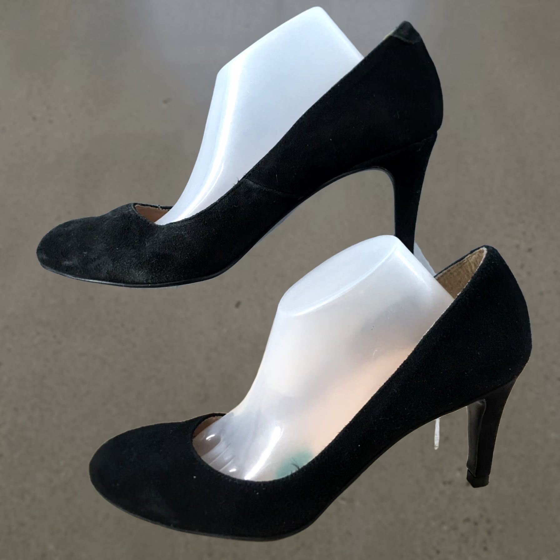 Vintage Elodie High Heels Womens 39 Classic Pumps Black Leather Slip On Casual Comfort Pump Shoes Size US 8 / IT 38 - 1 Thumbnail