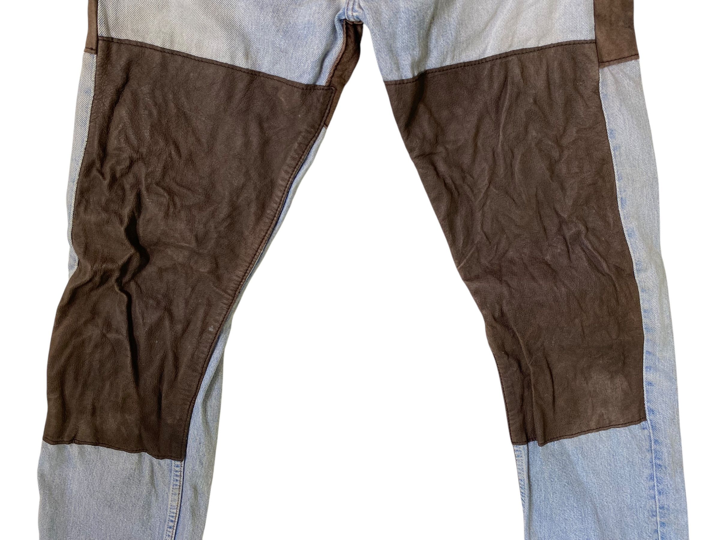 Levi's × Vintage 90s Levis 501 custom leather jeans Size US 30 / EU 46 - 5 Thumbnail