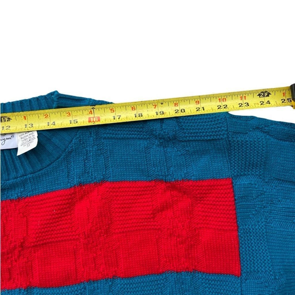 Jonathan Saunders Jonathan Logan Vintage Cable Knit Retro Red Blue Medium Size US M / EU 48-50 / 2 - 4 Thumbnail