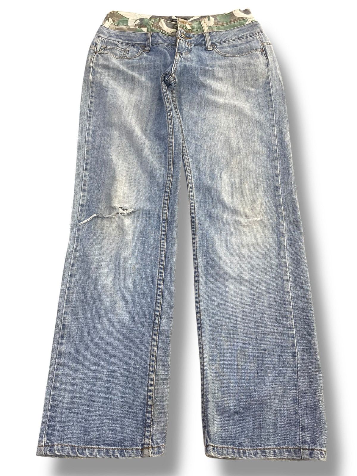 Japanese Brand Japanese Brand Acid Wash Ripped Style Double Waist Jeans Size US 30 / EU 46 - 1 Thumbnail