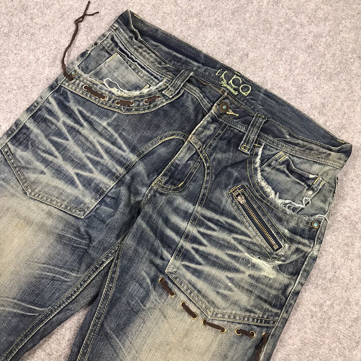 Japanese Brand × Vintage JAPANESE STYLE DENIM DISTRESSED PUNK JAPAN PANTS Size US 31 - 9 Thumbnail