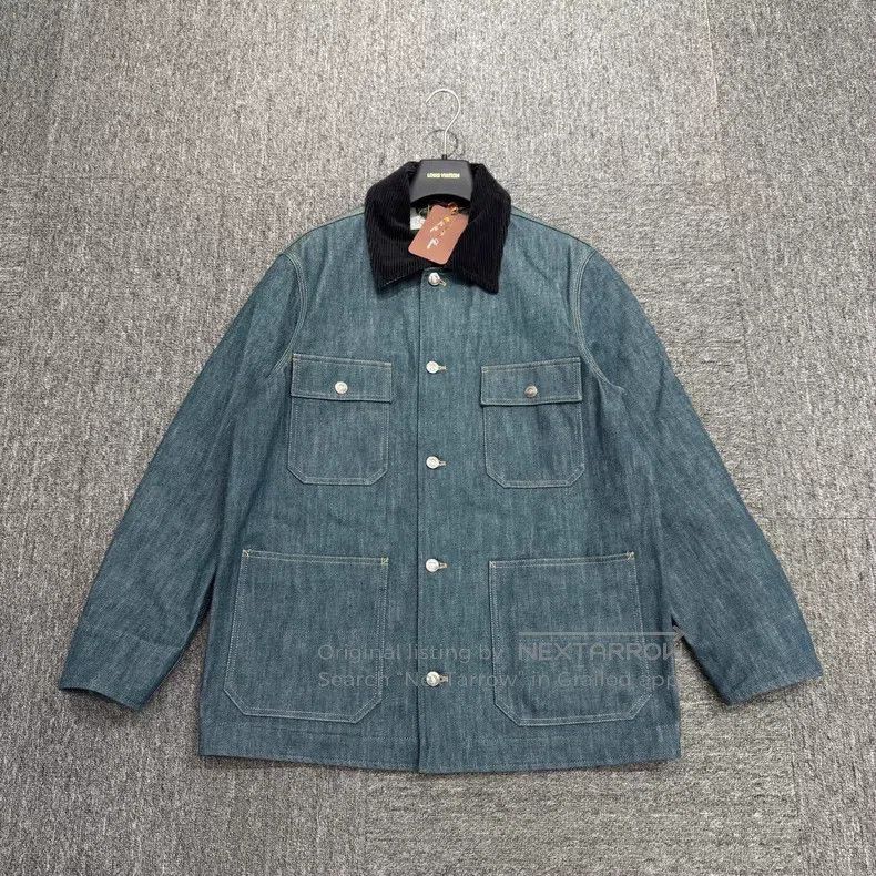 Loro Piana Corduroy Collar Denim Jacket