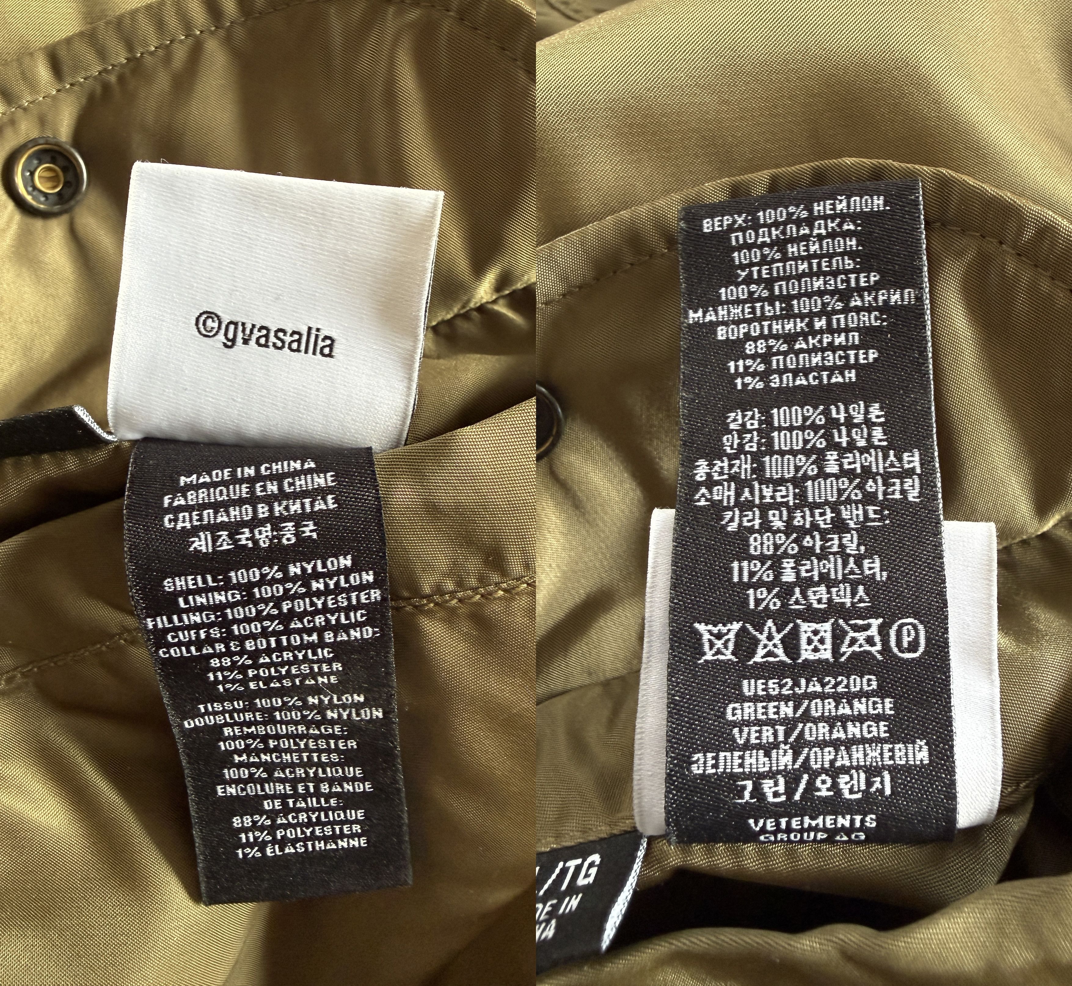 Alpha Industries × Vetements Vetements X Alpha Industries Reversible Bomber Size US XL / EU 56 / 4 - 9 Thumbnail
