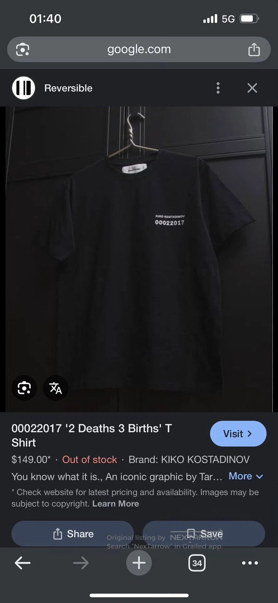 Kiko Kostadinov 2 Deaths 3 Births Kiko Kostadinov T-Shirt. Size US S / EU 44-46 / 1 - 9 Thumbnail