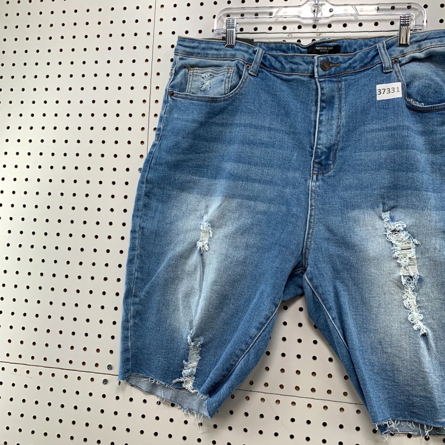 Denime NEW American Bazi Distressed Denim Bermuda Shorts Plus Size 3X Blue 38 Waist 10 Inseam Womens Size 40" / US 18 - 3 Thumbnail