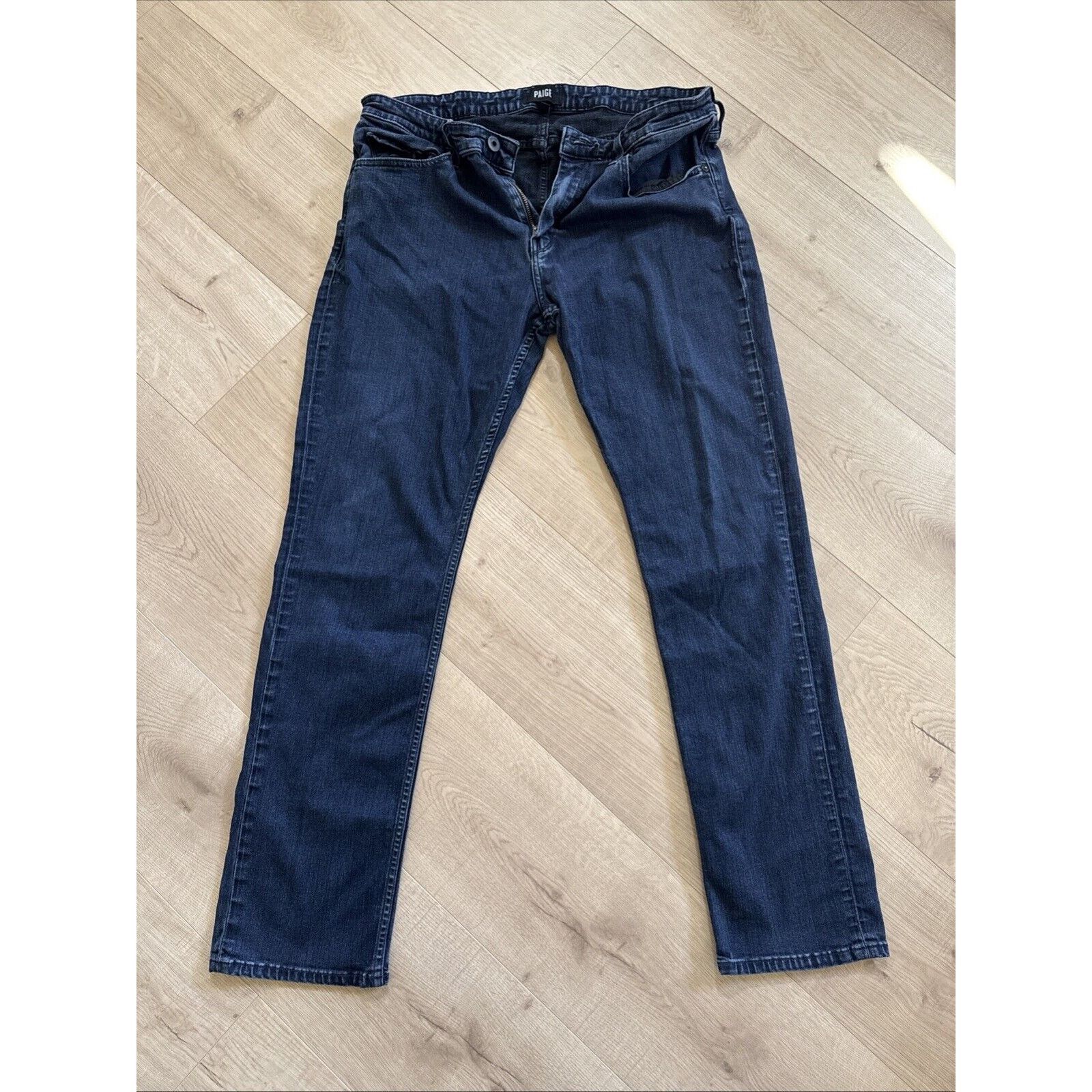 Paige Paige Men's Jeans Size 38 Federal Straight Leg Stretch Dark Size US 38 / EU 54 - 1 Thumbnail
