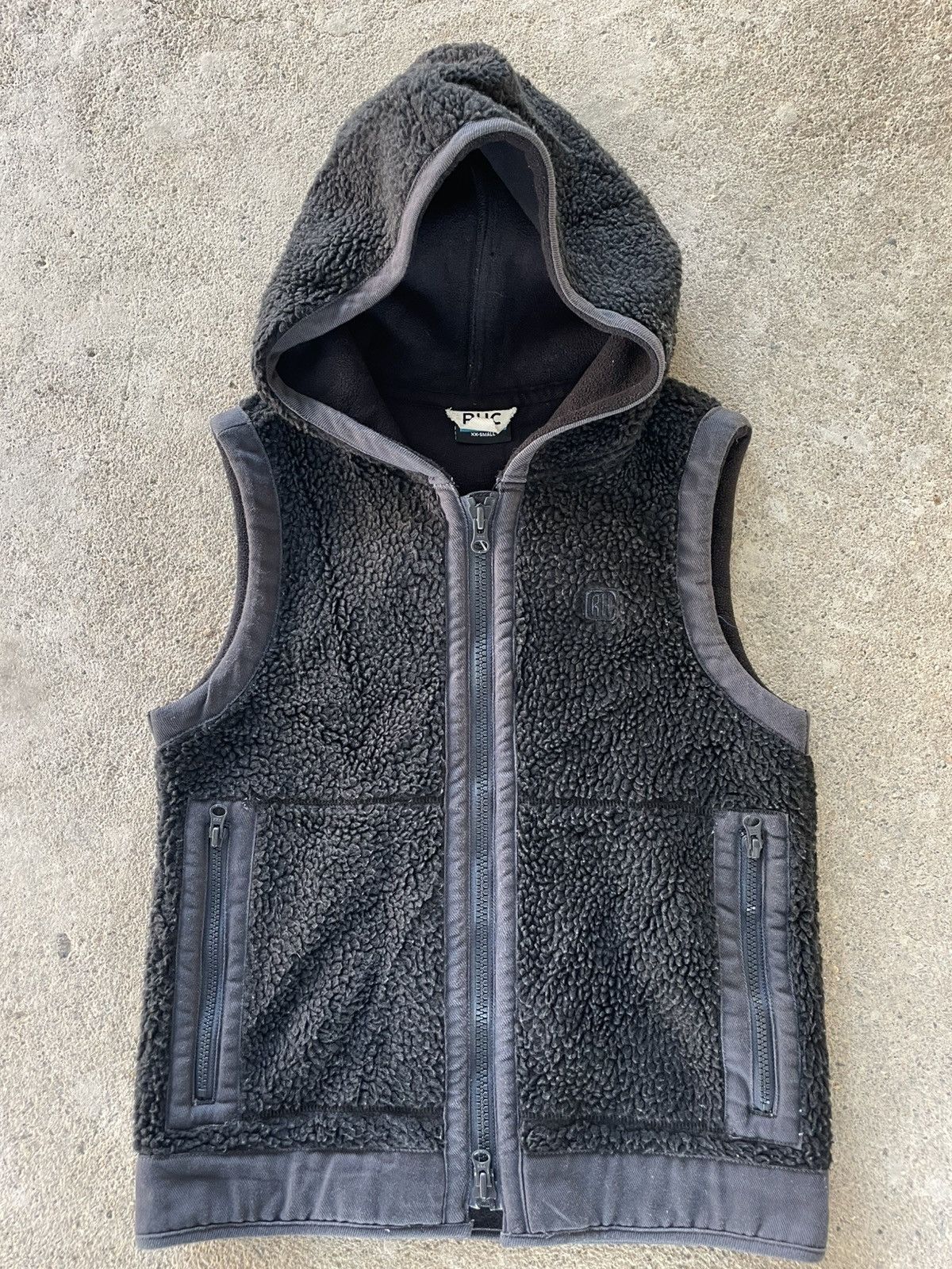 KAVU Kavu x Ron Herman Fleece Hoodie Vest Jacket Size US XXS / EU 40 - 1 Thumbnail