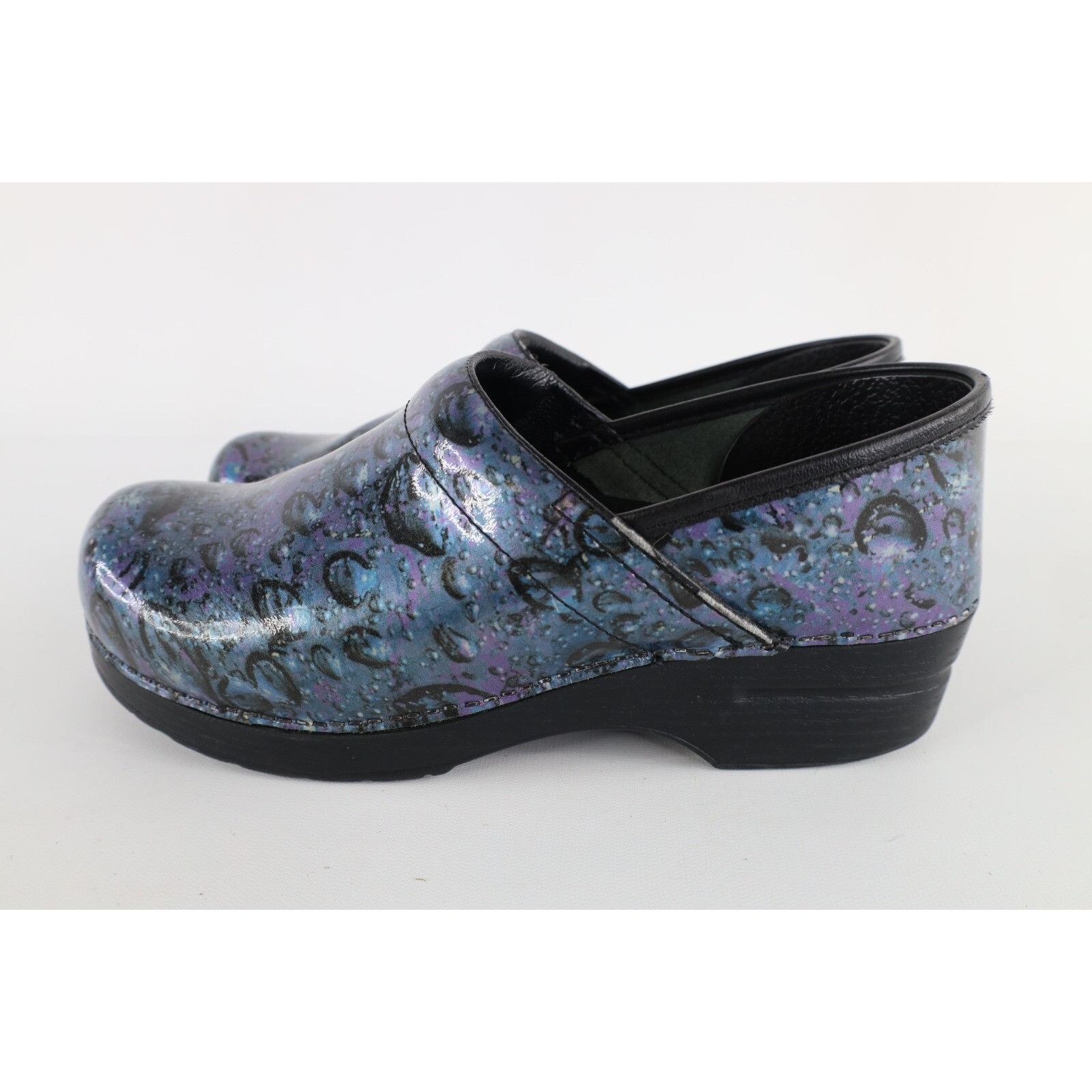Dansko Dansko Distressed Patent Leather Slip On Clogs Mules Shoes Size US 10.5 / IT 40.5 - 3 Thumbnail