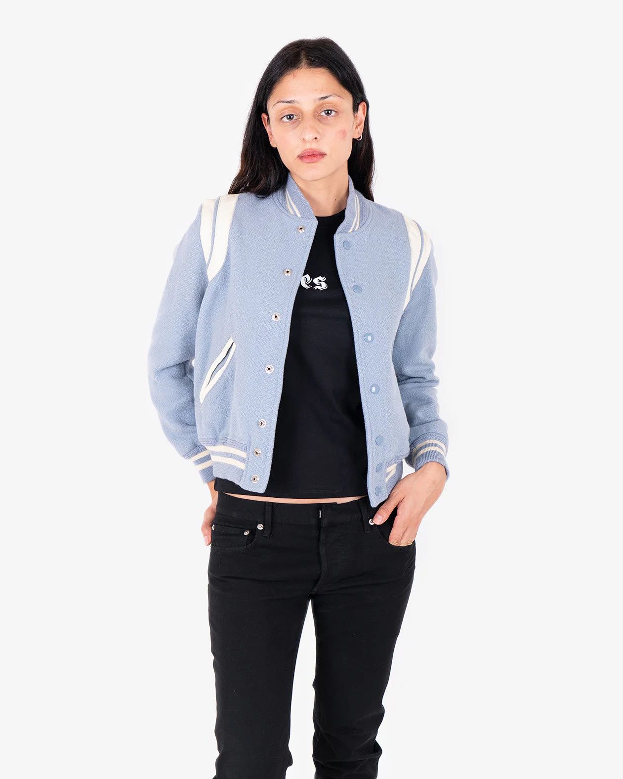 Saint Laurent Paris Baby Blue Teddy Jacket Women's (FW15) Size XS / US 0-2 / IT 36-38 - 6 Thumbnail